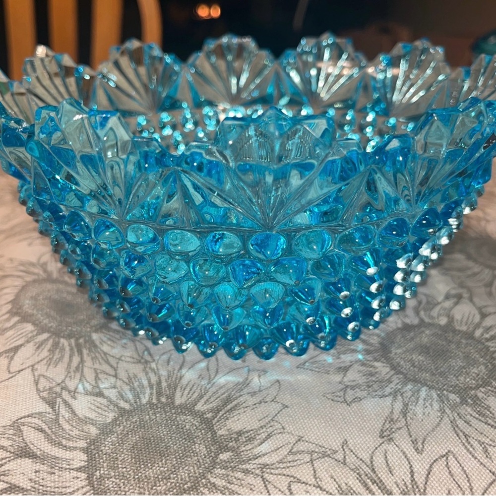 Blue Decorative Glass Bowl